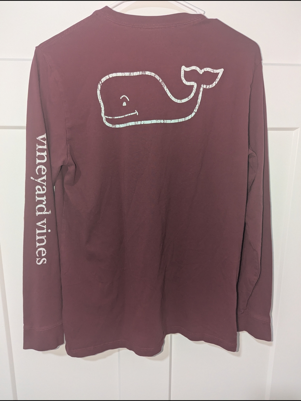 Vineyard Vines Men's Or Women's Long-Sleeve Pocket Tee - Maroon - Picture 3 of 3